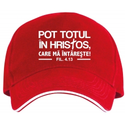 Sapca rosie credo, Pot totul in Hristos